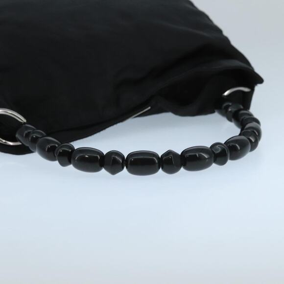 DIOR Maris Pearl Hand Bag Leather Black Silver - Picture 7 of 16